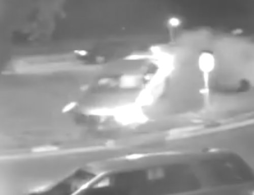 Video: Fleeing Car Flies Over Roundabout
