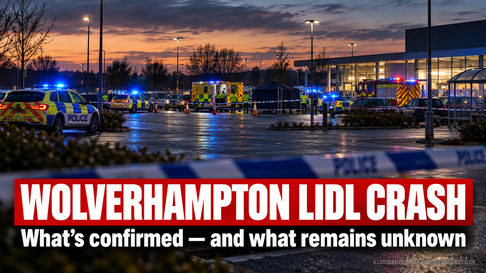 Wolverhampton Lidl crash: What’s confirmed, and what drivers should do if they feel unwell